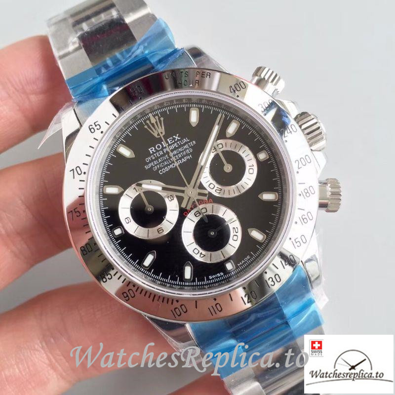 Swiss Rolex Daytona Cosmograph Replica 116520 003 Silver Strap 40MM - WatchesReplica.is