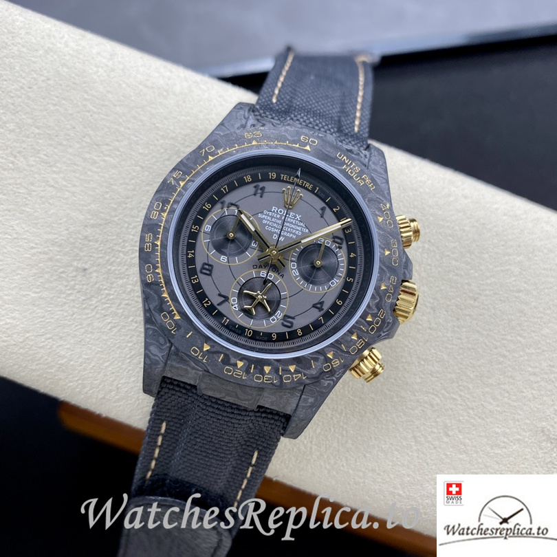 Swiss Rolex Daytona Avia Grey Replica Canvas strap 40MM - WatchesReplica.is