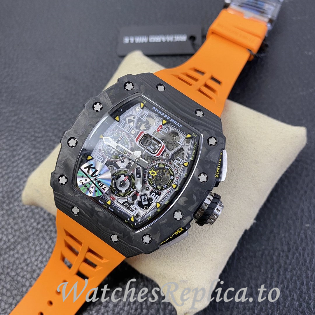 Richard Mille Replica RM-011 Rubber strap 50MM - WatchesReplica.is