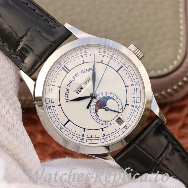 Patek Philippe Replica Complications 5396 Leather strap 38.5MM - WatchesReplica.is