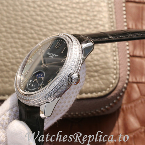 Patek Philippe Replica Complications 4968 Leather strap 33.3MM - WatchesReplica.is