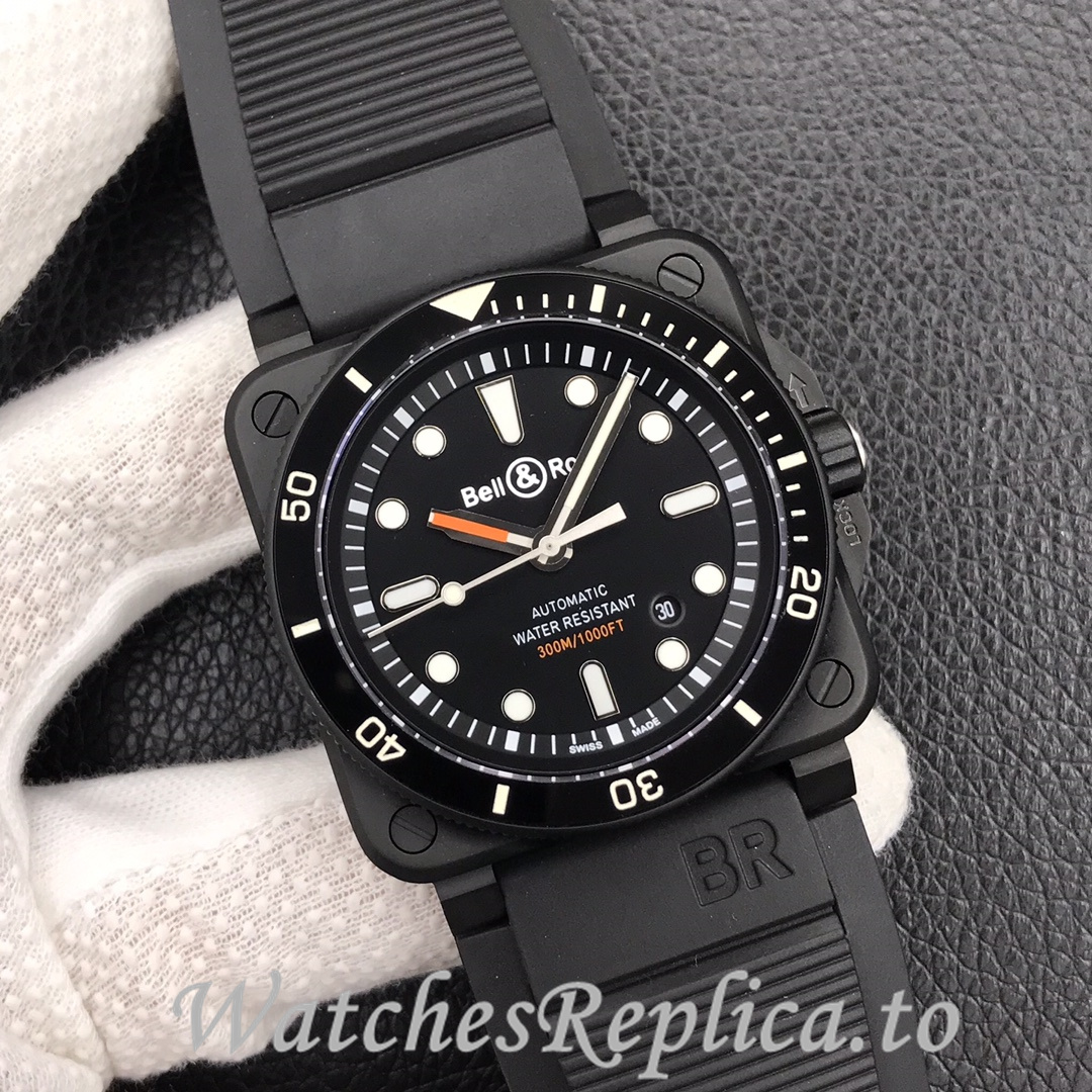 Bell Ross Replica BR 03 BR0392-CAMO-CE/SRB Rubber strap 42MM - WatchesReplica.is