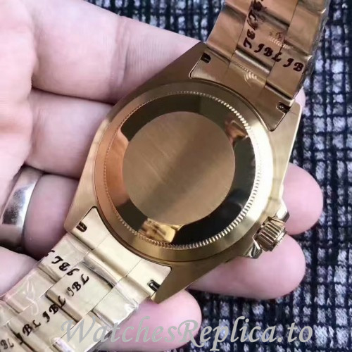 Swiss Rolex Explorer Replica Yellow Gold strap 42MM - WatchesReplica.is