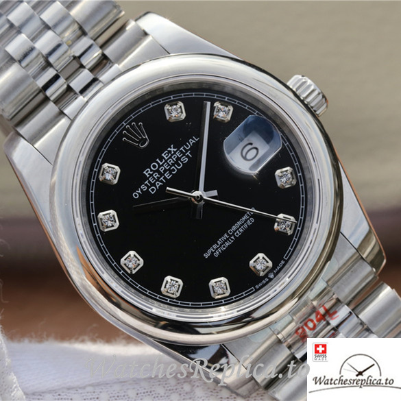 Swiss Rolex Datejust Replica 116200 Stainless steel strap 36MM - WatchesReplica.is