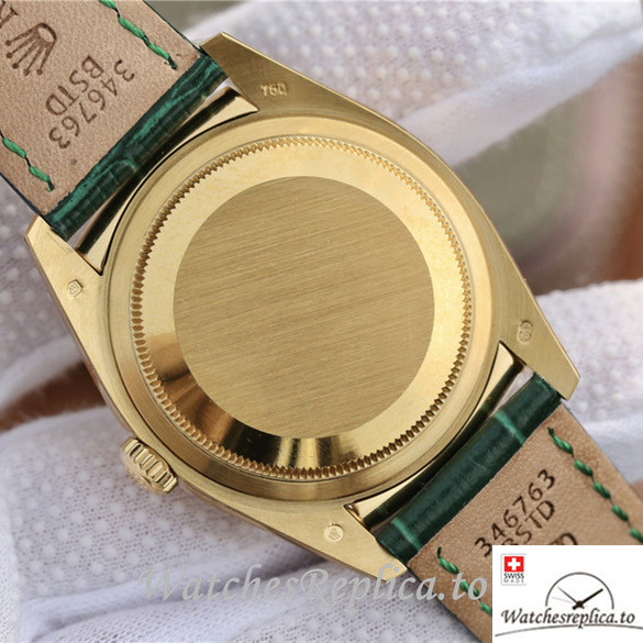Swiss Rolex Day-Date Replica 118138-0135 Leather strap 36MM - WatchesReplica.is