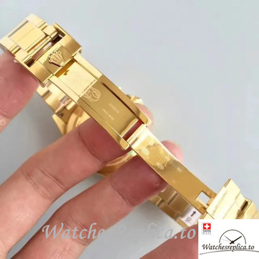 Swiss Rolex Daytona Replica 116508 Yellow Gold strap 40MM - WatchesReplica.is