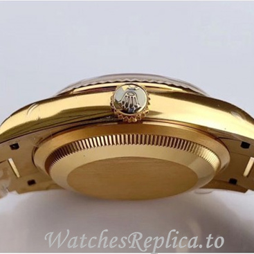 Swiss Rolex Day Date Replica 128238 Yellow Gold strap 36MM - WatchesReplica.is