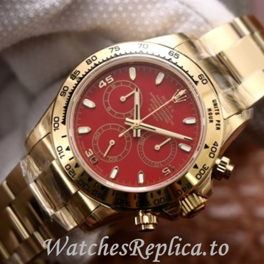 Swiss Rolex Daytona Replica 116519 Yellow Gold strap 40MM - WatchesReplica.is