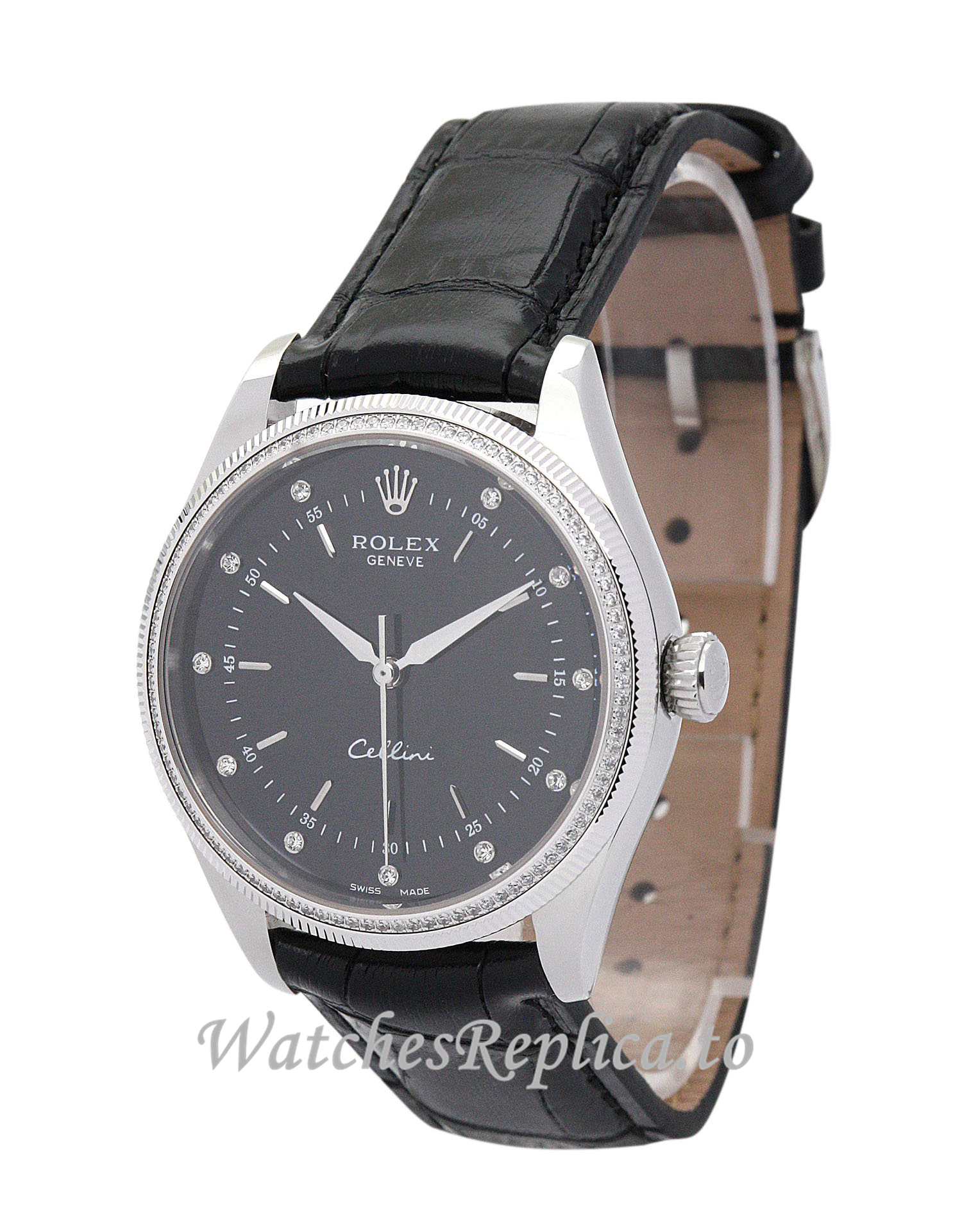 Rolex Cellini Black Dial 4233/8 39 MM - WatchesReplica.is