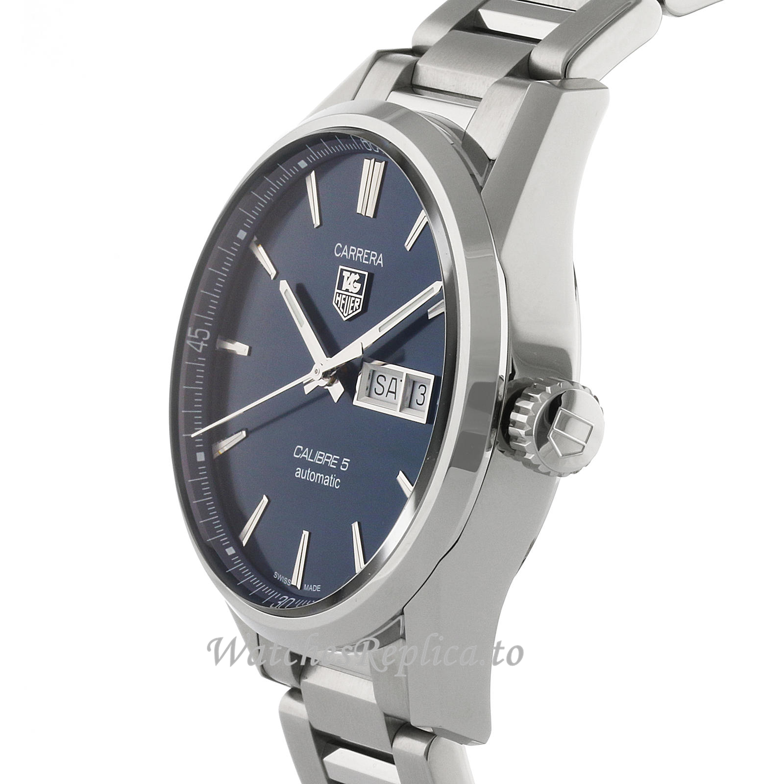 TAG Heuer Replica Carrera Calibre 5 43mm Mens Watch WAR201E.BA0723 - WatchesReplica.is