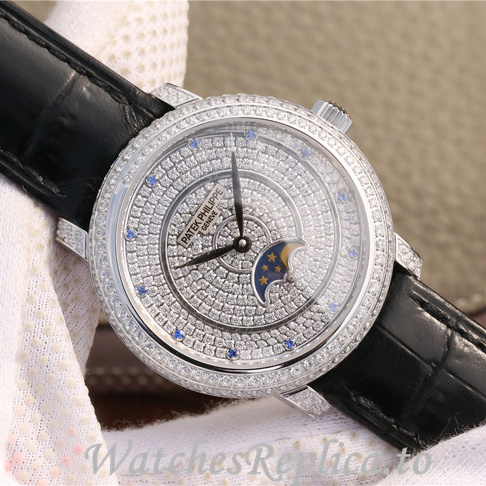 Patek Philippe Replica Complications 4968 Leather strap 33.3MM - WatchesReplica.is