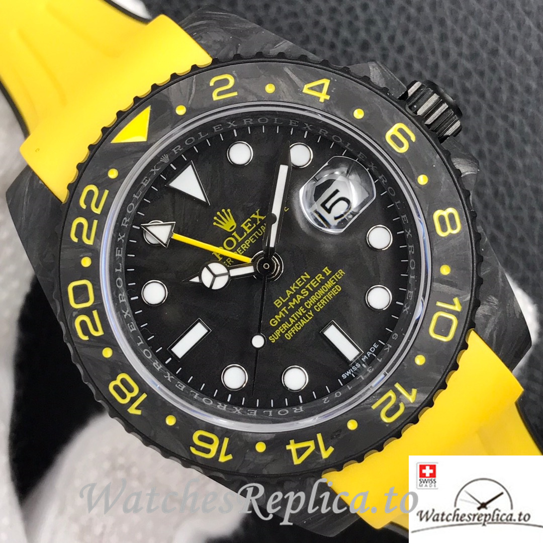 Swiss Rolex GMT-Master Replica Rubber strap 40MM - WatchesReplica.is