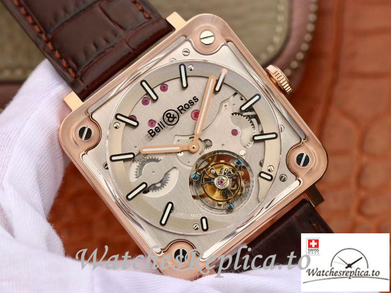 Swiss Bell & Ross Replica BR-X2 Brown Strap 42.5MM - WatchesReplica.is