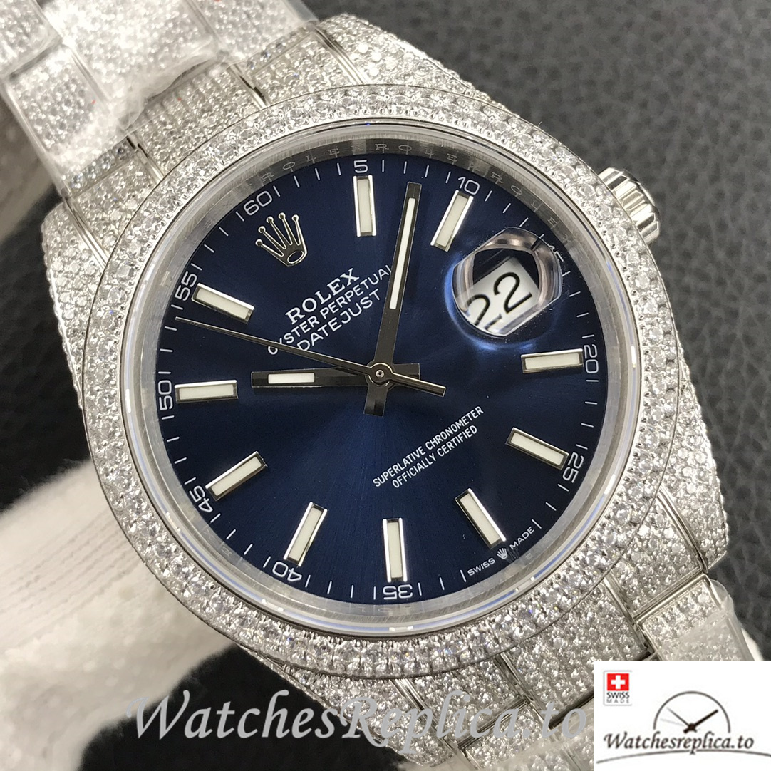 Swiss Rolex Datejust Replica Stainless steel strap 41MM - WatchesReplica.is