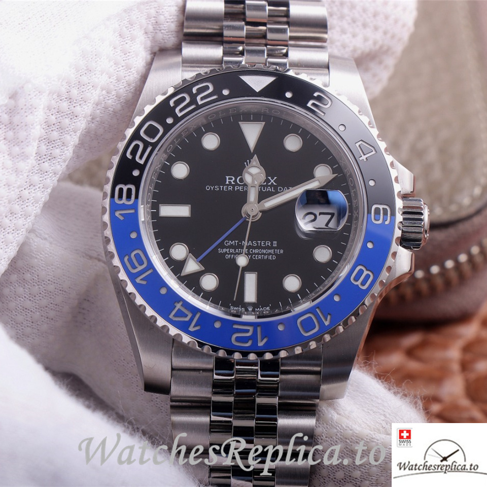 Swiss Rolex GMT Master 126710 Stainless steel strap 40MM - WatchesReplica.is