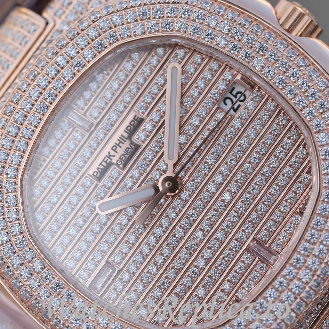 Patek Philippe Replica Nautilus Leather strap 40MM - WatchesReplica.is