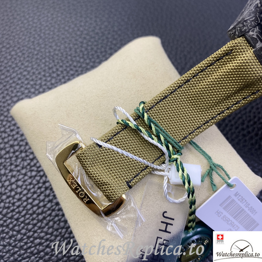 Swiss Rolex GMT Master Electro Carbon Carbon fiber strap 40MM - WatchesReplica.is