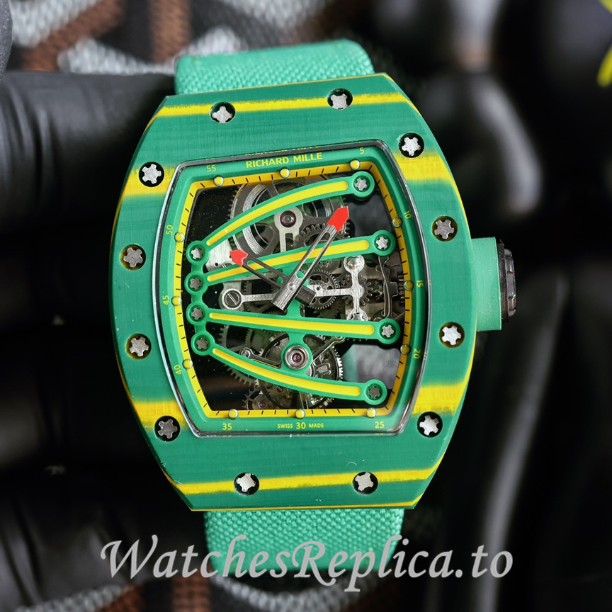 Richard Mille Replica RM59-01 Canvas strap 50MM - WatchesReplica.is