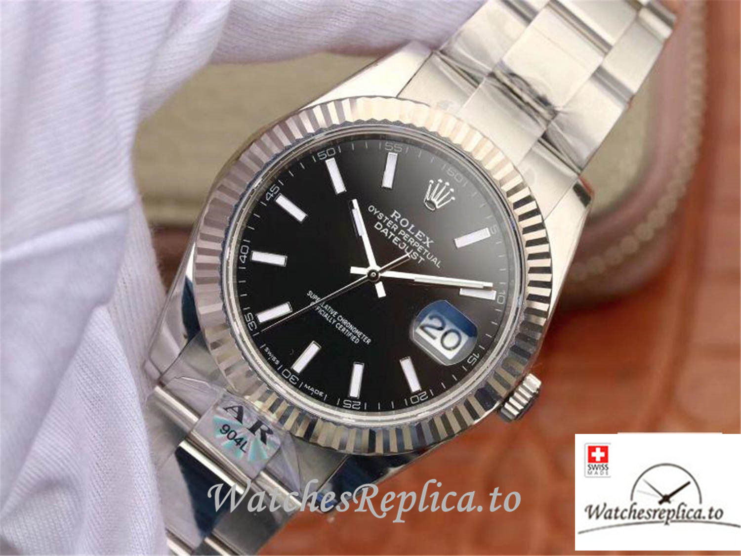 Swiss Rolex Datejust Replica 126334 Black Dial 41MM - WatchesReplica.is