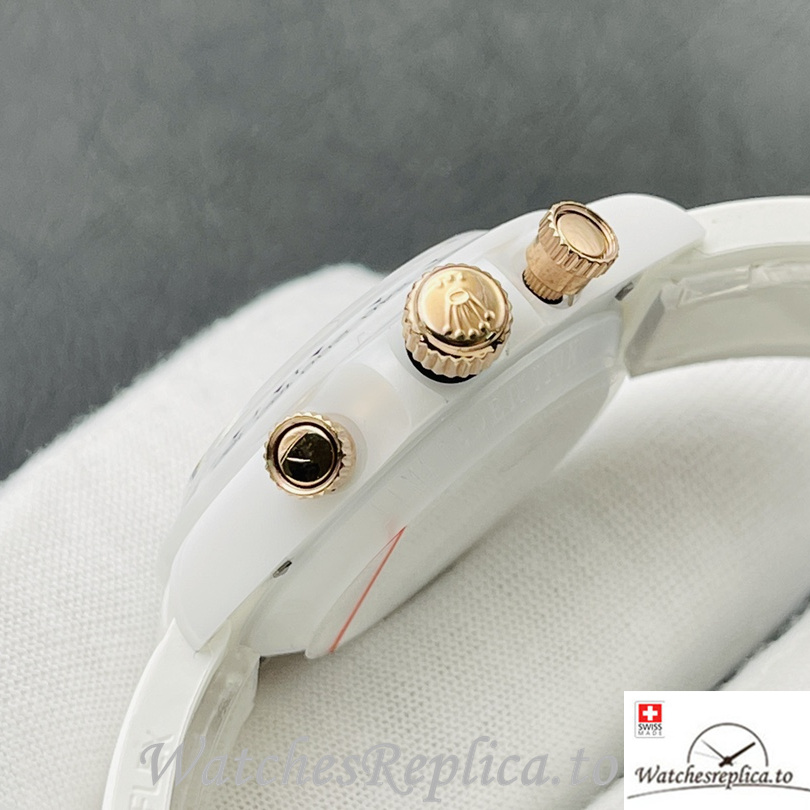 Swiss Rolex Daytona Replica Rubber strap 40MM - WatchesReplica.is