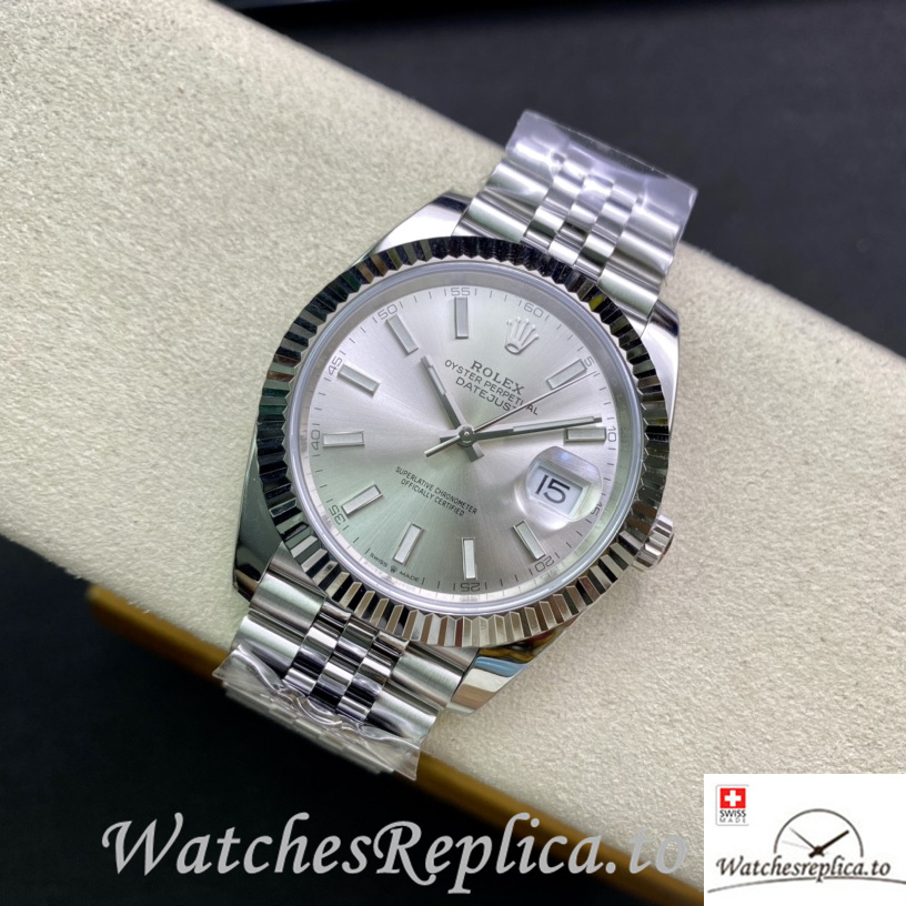 Swiss Rolex Datejust 126334 Replica Stainless steel strap 41MM - WatchesReplica.is