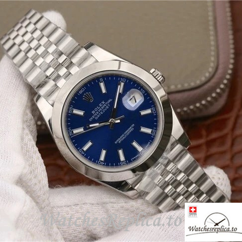 Swiss Rolex Datejust Replica 126300-0002 Stainless steel strap 41MM - WatchesReplica.is