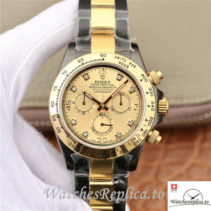 Swiss Rolex Daytona Replica 116598RBOW Stainless steel strap 40MM - WatchesReplica.is