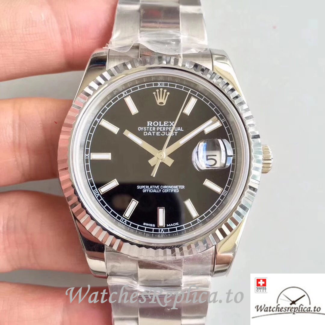 Swiss Rolex Datejust Replica 116234 Stainless steel strap 36MM - WatchesReplica.is