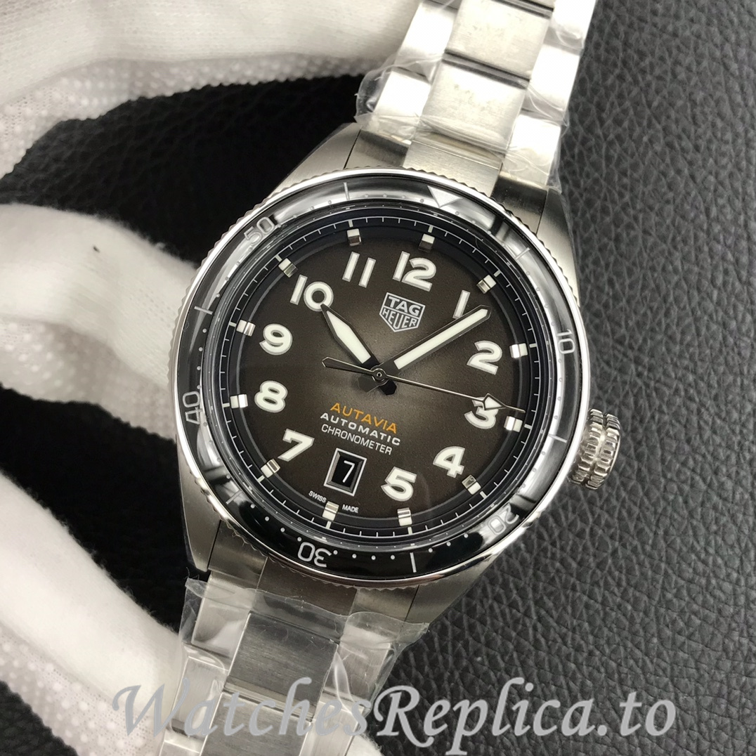 Tag Heuer Replica Autavia Stainless steel strap 42MM - WatchesReplica.is