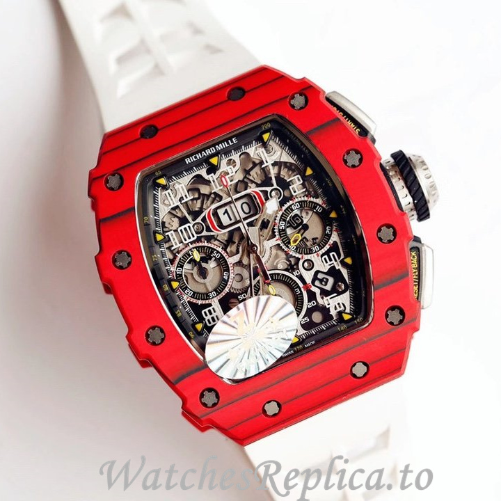 Richard Mille Replica RM011 Rubber strap 50MM - WatchesReplica.is