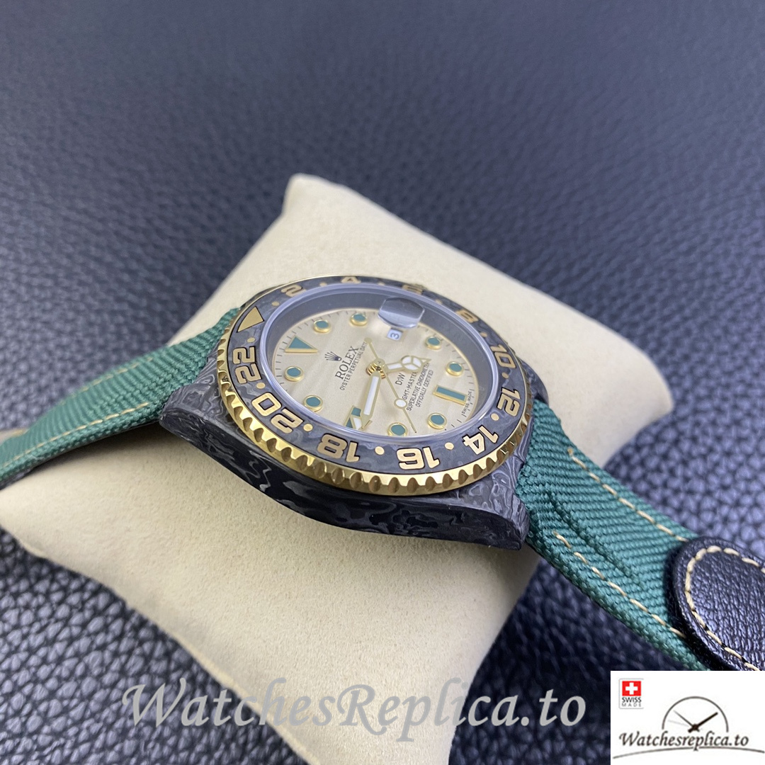 Swiss Rolex GMT Master Electro Carbon Carbon fiber strap 40MM - WatchesReplica.is