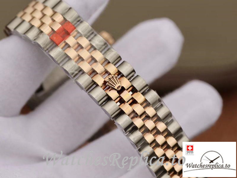 Swiss Rolex Datejust Replica 126233 Rose gold Bezel 36MM - WatchesReplica.is
