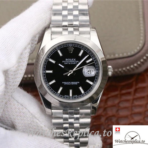 Swiss Rolex Datejust Replica 126300-0012 Stainless steel strap 41MM - WatchesReplica.is