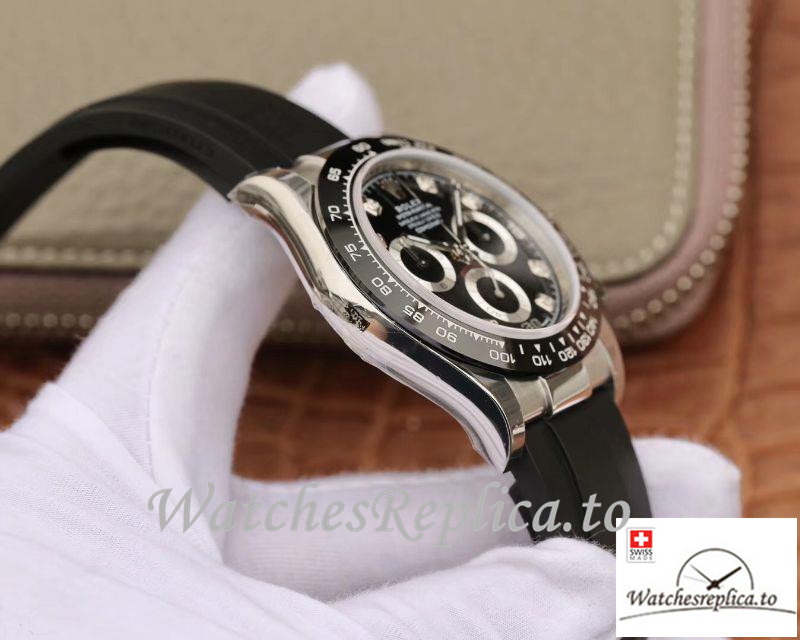 Swiss Rolex Daytona Cosmograph Replica 116519 Black Strap 40MM - WatchesReplica.is