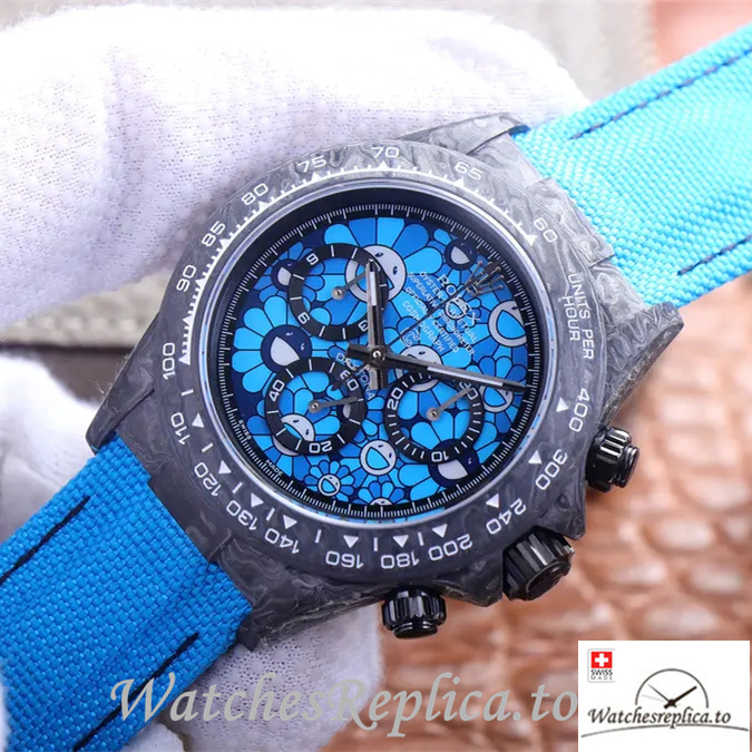 Swiss Rolex Daytona Replica Canvas strap 40MM - WatchesReplica.is