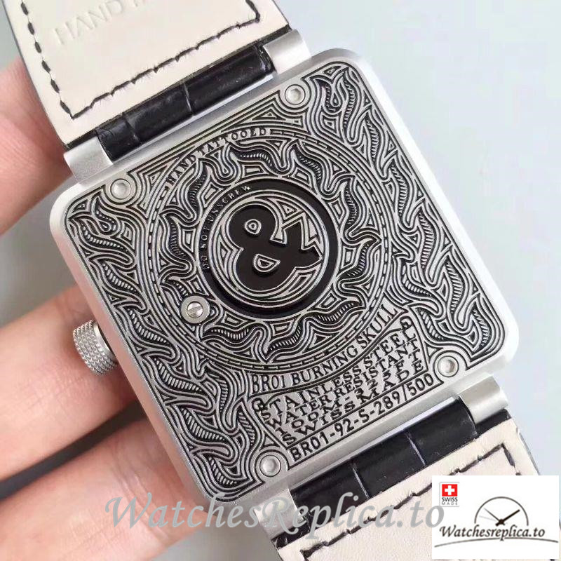 Swiss Bell & Ross Replica BR 01 001 Black Strap 46MM - WatchesReplica.is