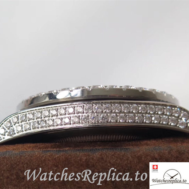 Swiss Rolex Day Date Replica Stainless steel strap 40MM - WatchesReplica.is