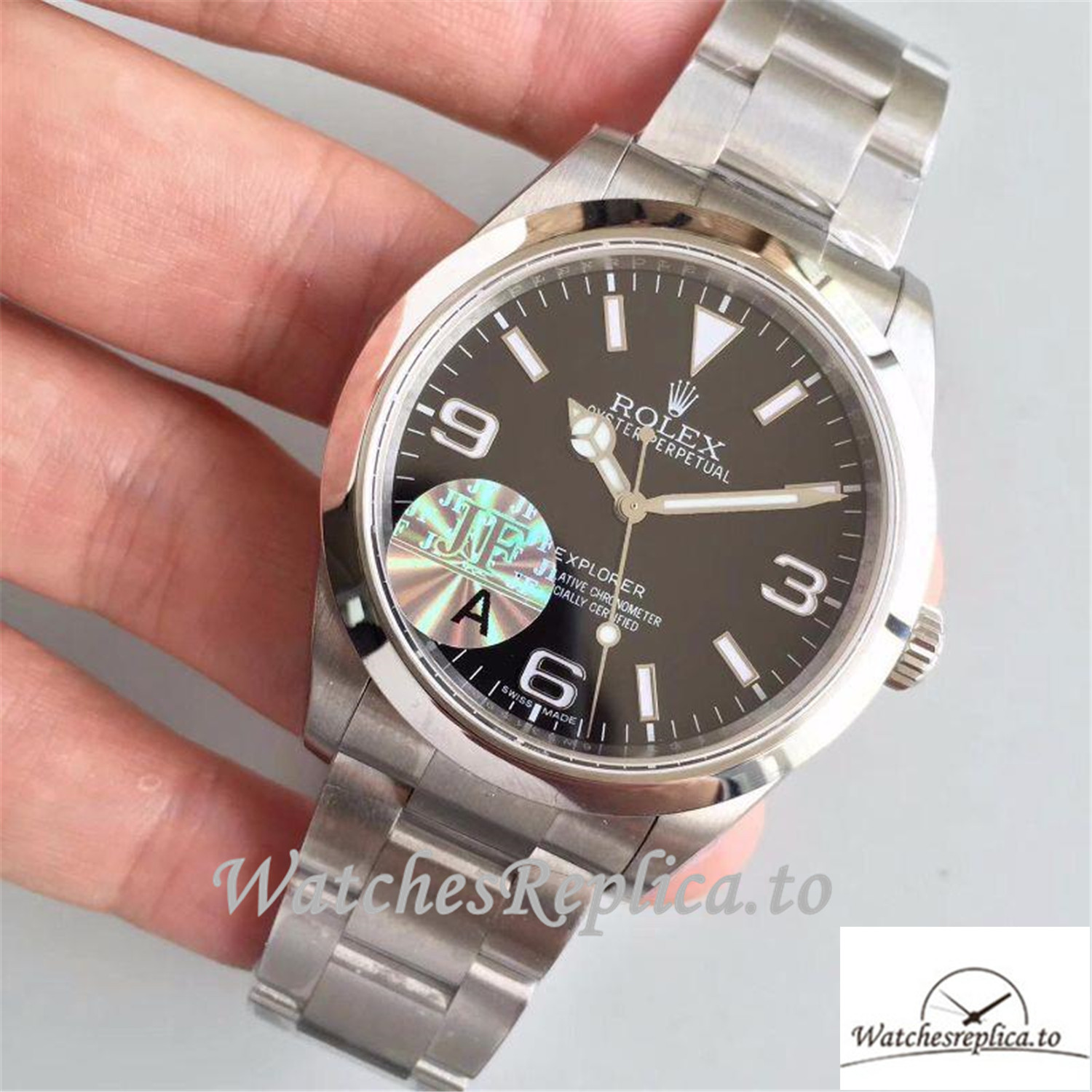 Swiss Rolex Explorer Replica 214270 Black Dial 40MM - WatchesReplica.is