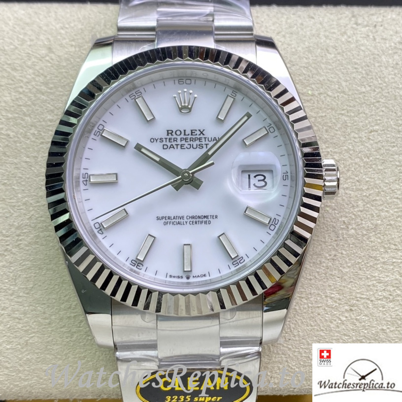 Swiss Rolex Datejust 126334 Replica Stainless steel strap 41MM - WatchesReplica.is