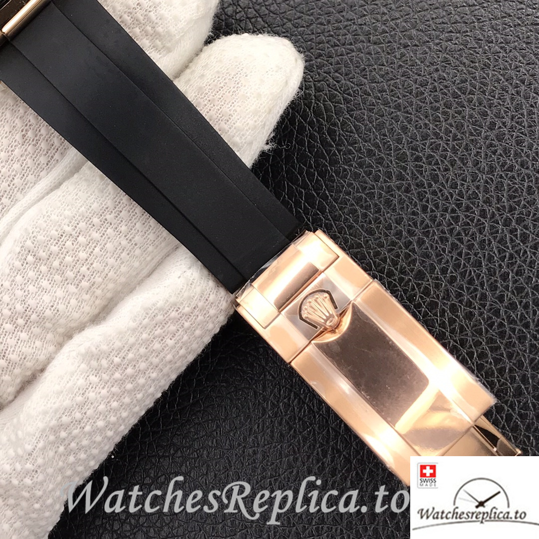 Swiss Rolex Daytona Replica 116515LN Rubber strap 40MM - WatchesReplica.is