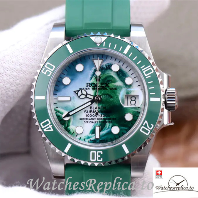 Swiss Rolex Submariner Replica Rubber strap 40MM - WatchesReplica.is