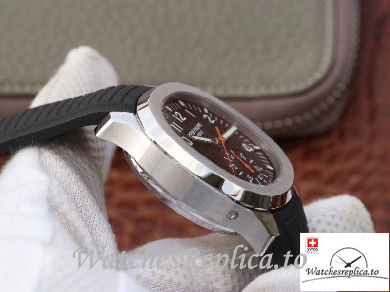 Swiss Patek Philippe Aquanaut Chronograph Replica 5968A-001 Black Strap 42MM - WatchesReplica.is