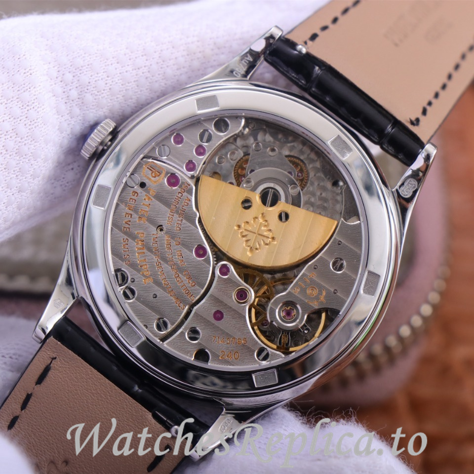 Patek Philippe Replica Calatrava 5088 Leather strap 38.6MM - WatchesReplica.is