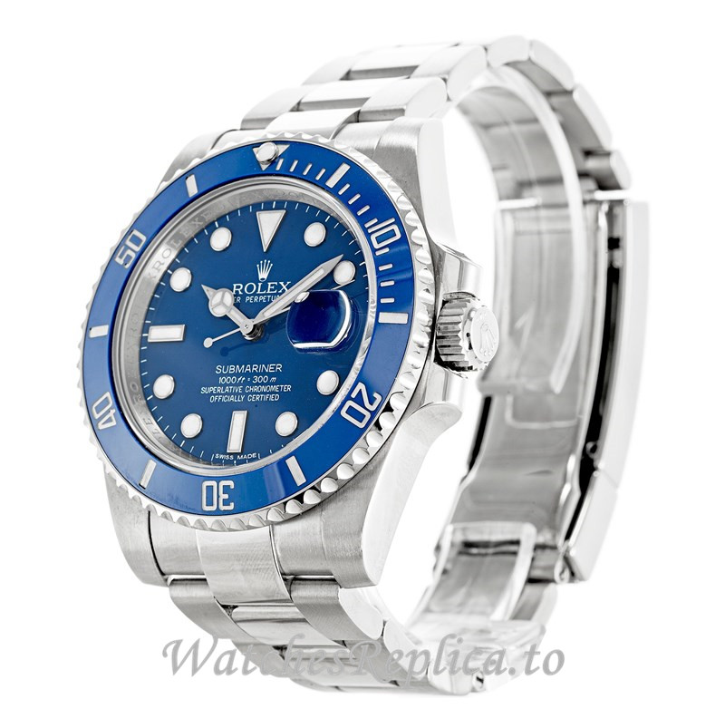 Rolex Submariner Blue Dial 116619LB 40MM - WatchesReplica.is