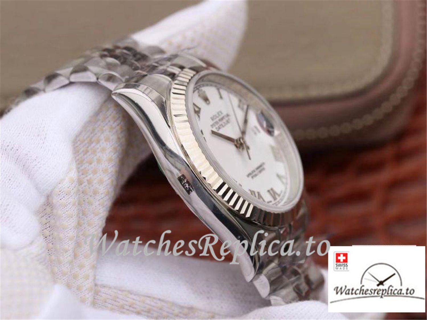 Swiss Rolex Datejust Replica 116234 White Dial 36MM - WatchesReplica.is