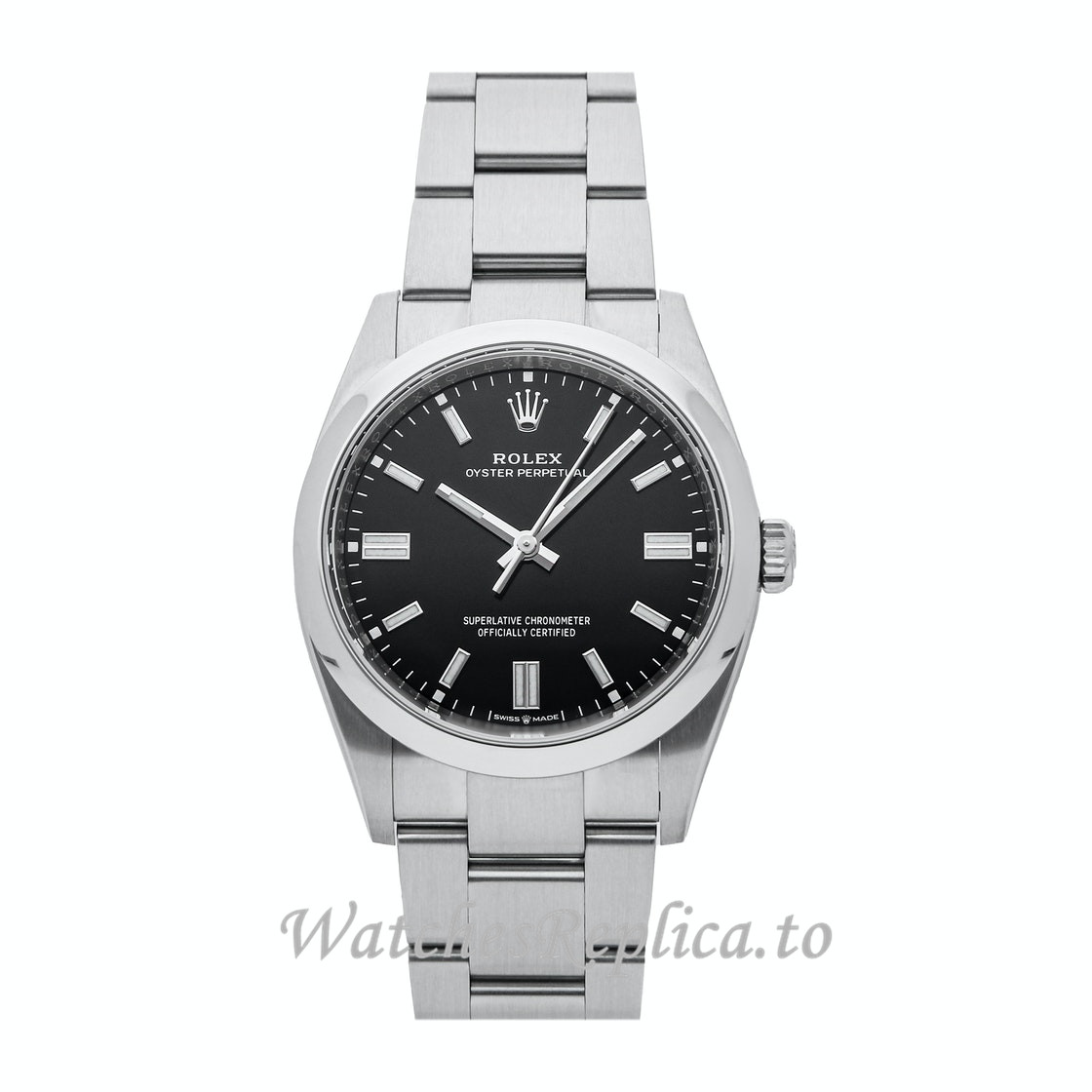 Replica Rolex Oyster Perpetual 126000 Stick Markers Mens Watch - WatchesReplica.is