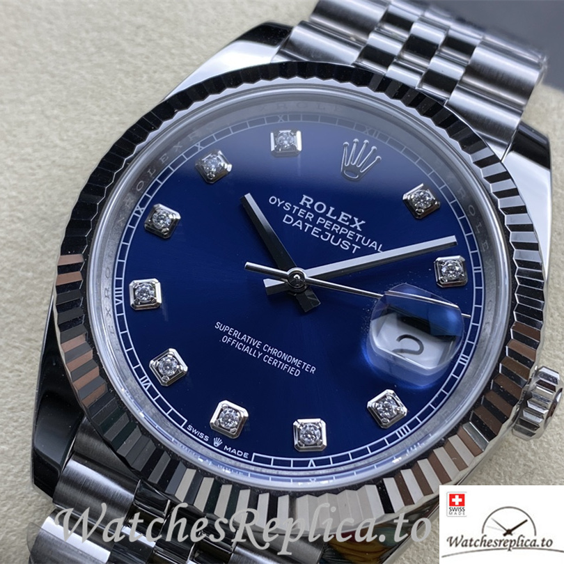 Swiss Rolex Datejust Replica 126334 Stainless steel strap 41MM Blue Dial - WatchesReplica.is