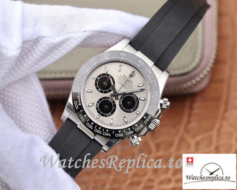 Swiss Rolex Daytona Cosmograph Replica 116519LN 001 Black Strap 40MM - WatchesReplica.is