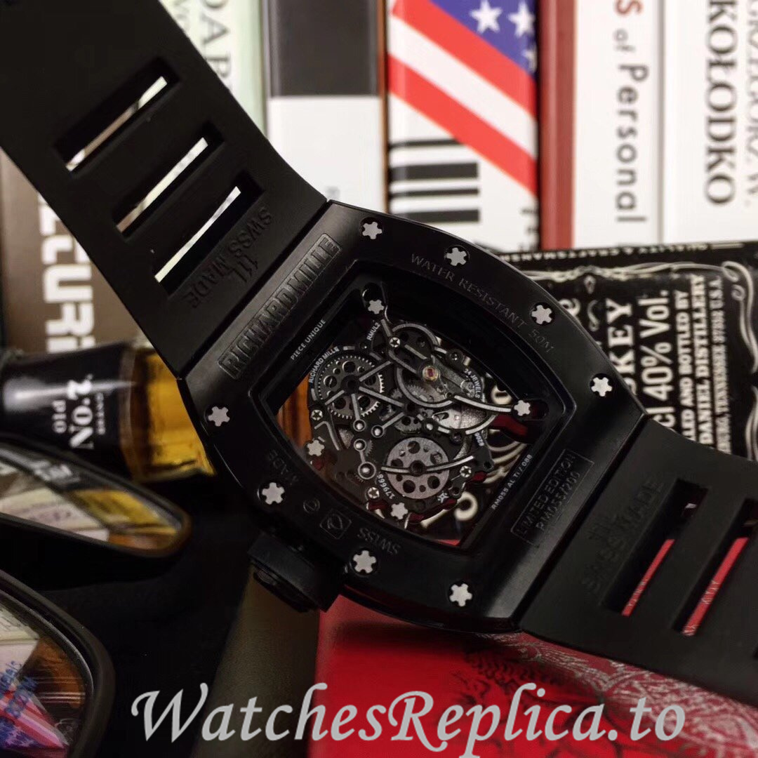Richard Mille Replica RM055 Rubber strap 50MM - WatchesReplica.is
