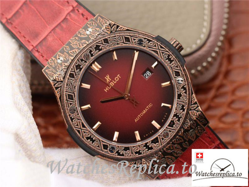 Swiss Hublot Classic Fusion Arturo Fuente Limited Edition Replica 511.OX.6670.LR.OPX17 Red Strap 45M - WatchesReplica.is